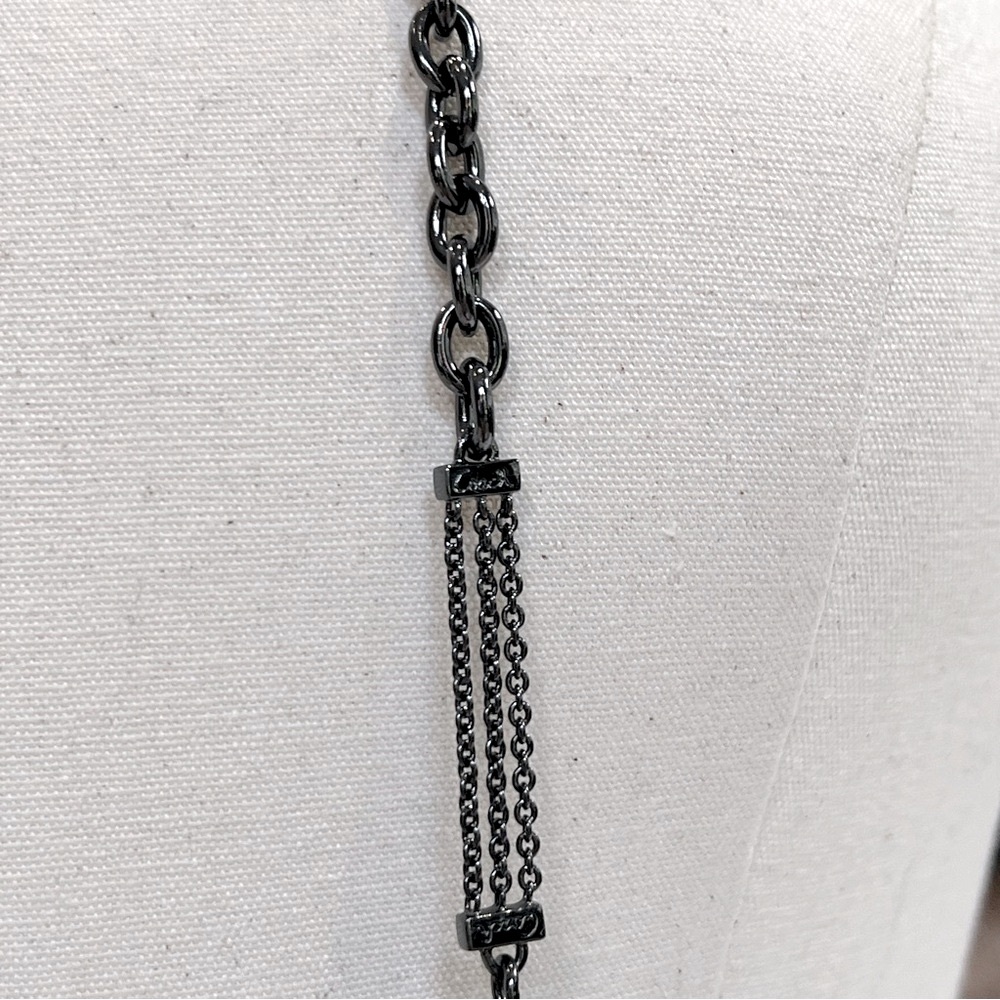 NWT Coach Cage Station Pave Crystal Nevklace - Picture 11 of 15
